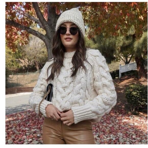 Zara The Knitwear Collection Cable‎ Chunky Sweater - Picture 1 of 9